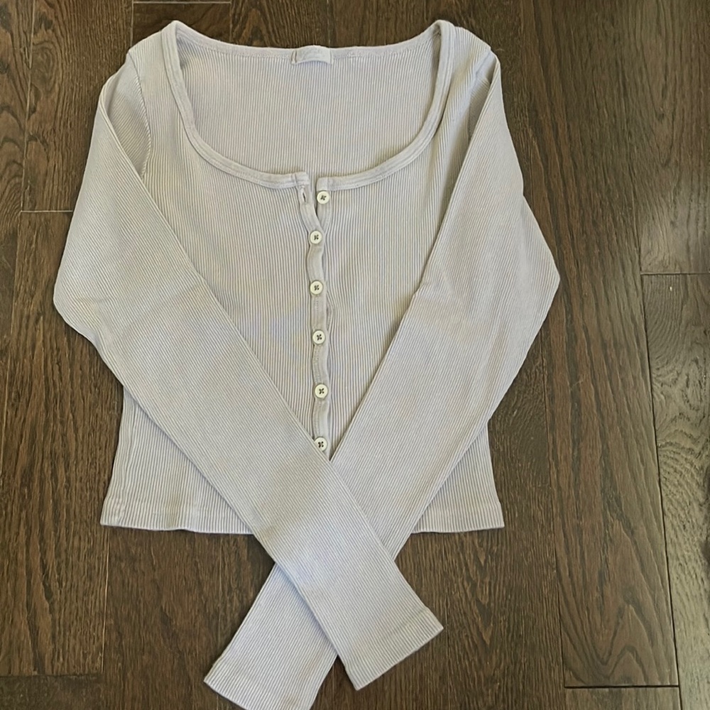 Brandy Melville/John Galt Ribbed Long Sleeve Top